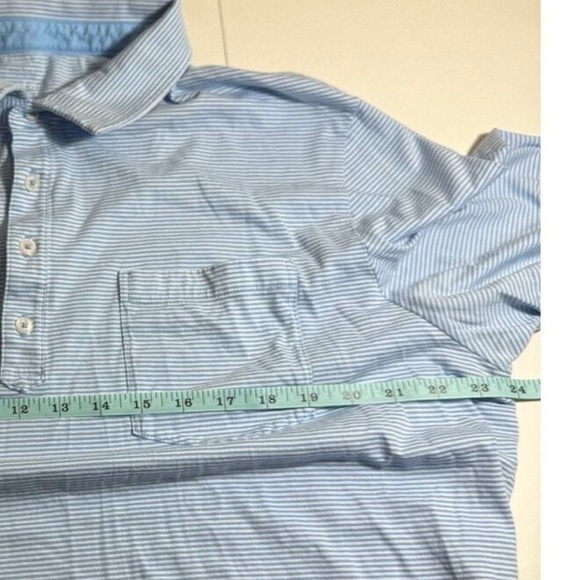 Vineyard Vines Island Polo Mens XL‎ Blue White Striped Pima Cotton 1G010371 - Picture 6 of 8